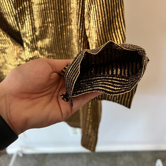 Make an Offer: Dodo Bar Or Metallic Top - Sexy Low Cut - Picture 5 of 6